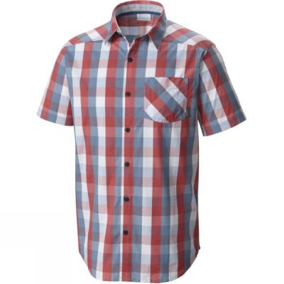 Camisa Columbia Decoy Rock II Manga Corta Hombre - Rojas / Azules - Chile UFX286913